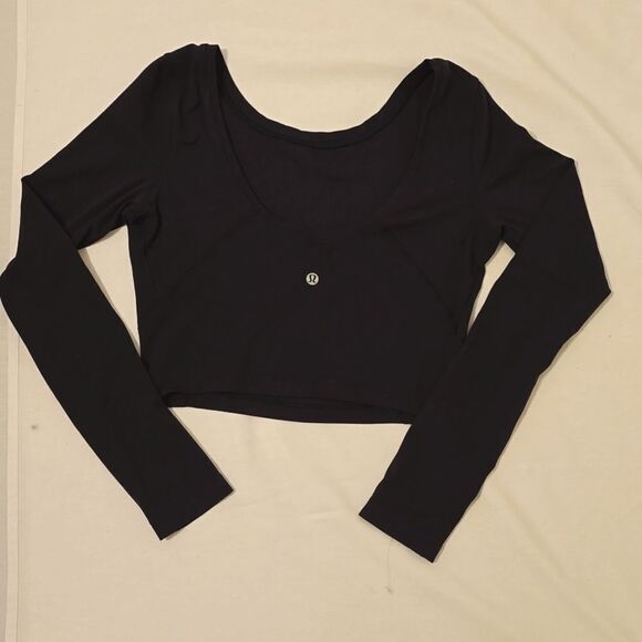 Lululemon Arise Cropped Long Sleeve *Black - Picture 1 of 7